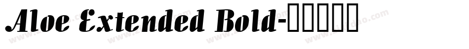 Aloe Extended Bold字体转换